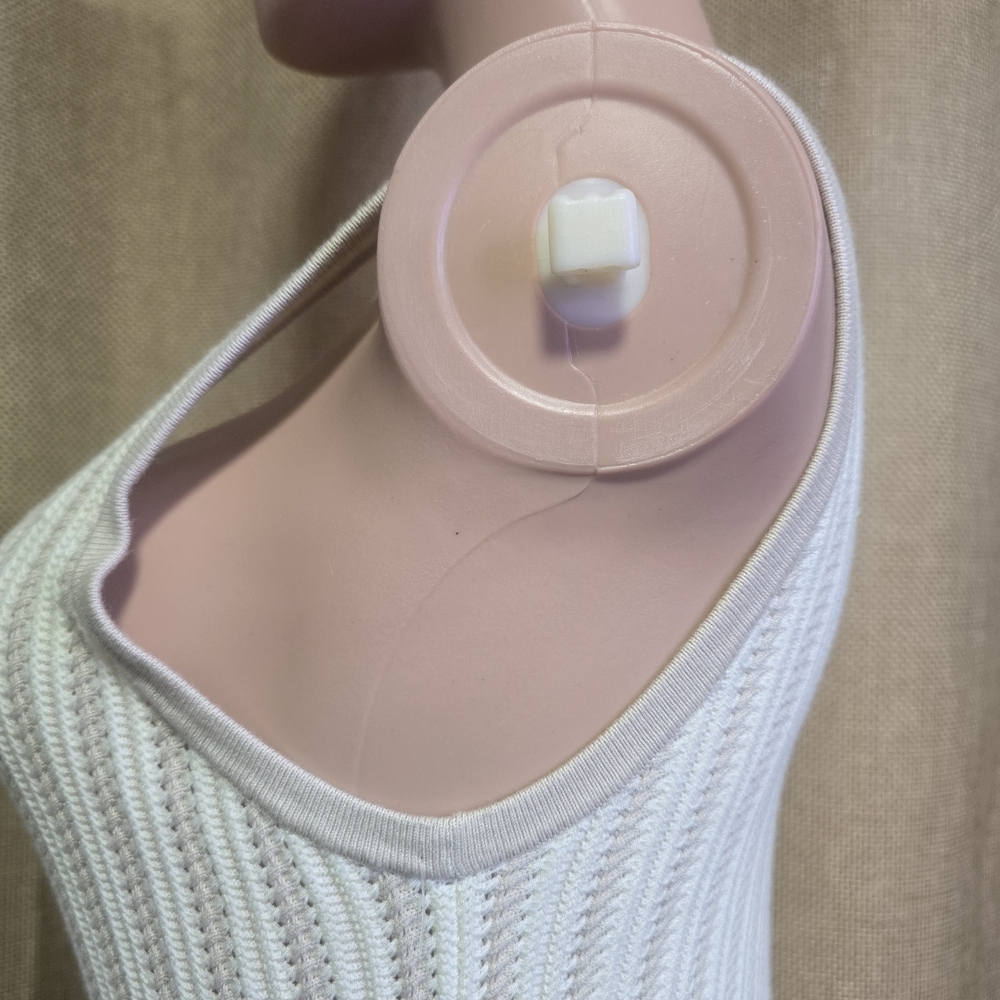 Lands' End Cream Textured Midi Dress - Picture 8 of 15